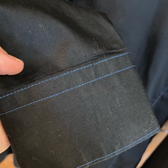 AVENUE 21 Mens Shirt Size XXL Long Sleeves Button Front Cotton Black w turquoise - Picture 9 of 11